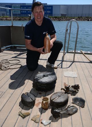 A 200-year-old Selters bottle found in the Gulf of Gdansk.