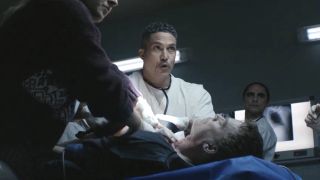 Dexter on operating table in opening scene of Dexter: Original Sin