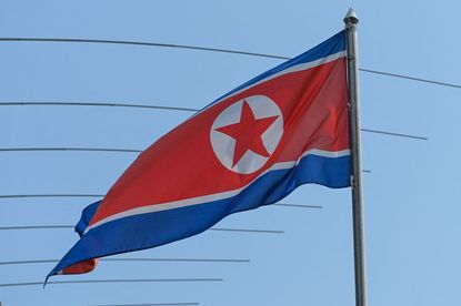 North Korean flag.