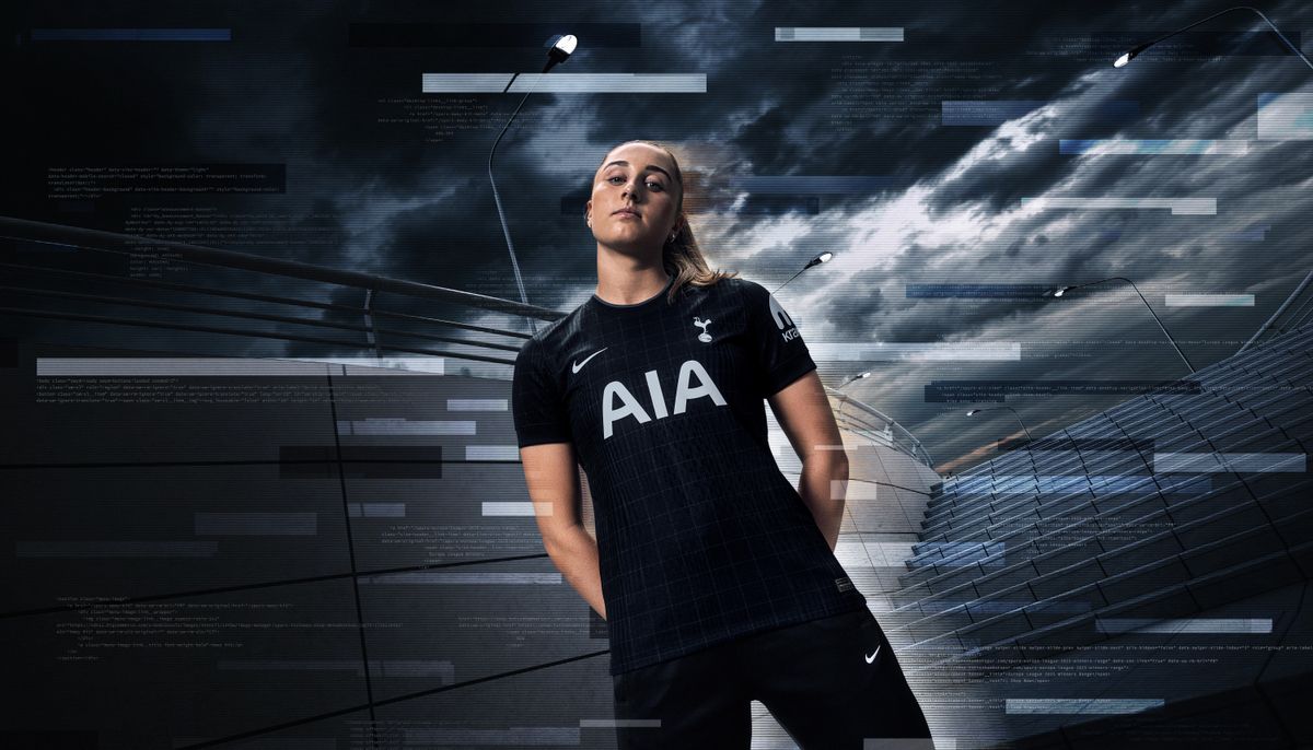 Ella Morris in Tottenham's new away kit for 2025/26