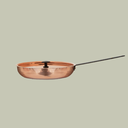 Spun Copper Lidded Chef's Pan