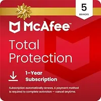 McAfee Total Protection - 5-Devices, 1 Year