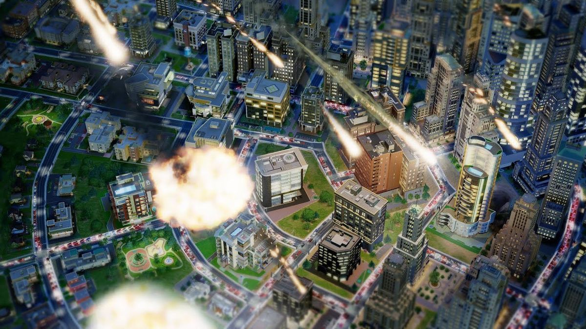 SimCity meteors 