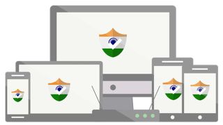 Indian flag on the screens of a range of devices