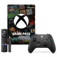 Xbox Gaming Bundle – Fire TV Stick 4K, Xbox Wireless Controller + 1 month Xbox Game Pass Ultimate Xbox Gaming Bundle – Fire TV Stick 4K, Xbox Wireless Controller + 1 month Xbox Game Pass Ultimate