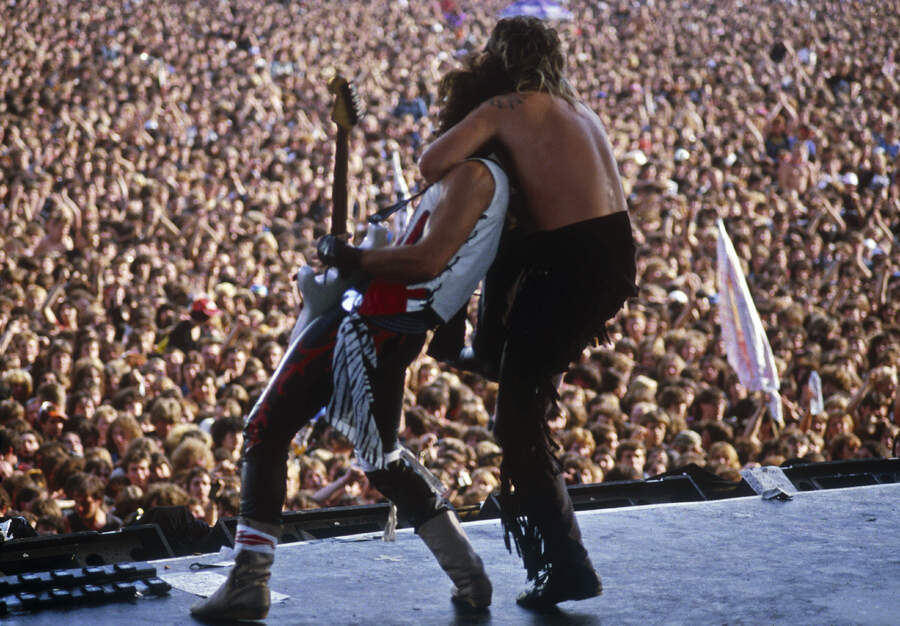 Ozzy and Jake E Lee headlining the 1986 Monsters Of Rock at Donington Park.