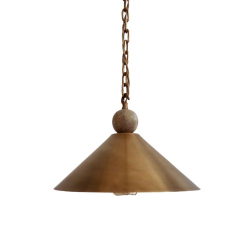 Etsy, Handmade Brass Cone Pendant Light