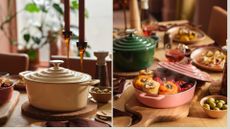 The IKEA Vardagen Casserole Dish being used to cook in a cosy kitchen with wooden countertops
