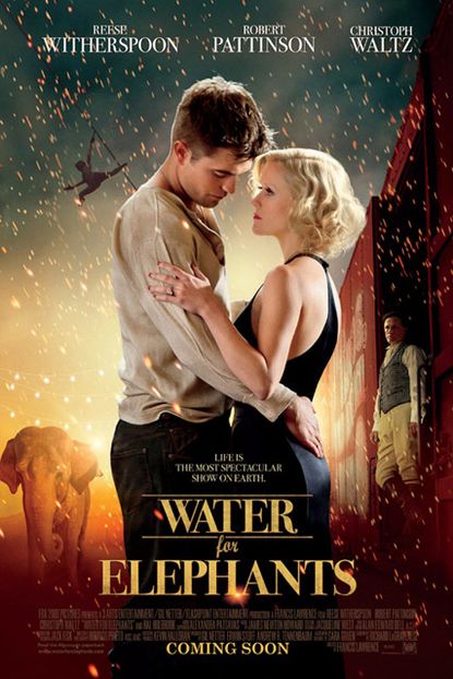 Water for Elephants Movie poster - Robert Pattinson, Reese Witherspoon, Marie Claire