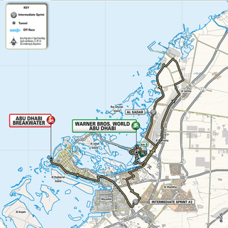 Map Stage 6 UAE Tour 2023