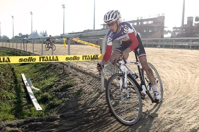 Julian Alaphilippe (France) en route to victory at the U23 men's 'cross World Cup in Rome.