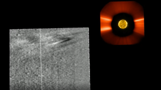 An image compiles views of a coronal mass ejection from three different instruments on the Solar Orbiter spacecraft. The footage was captured Feb. 12 and Feb. 13, 2021.
