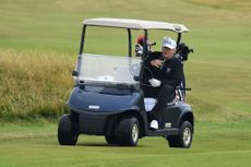 Trump at a Trump golf course
