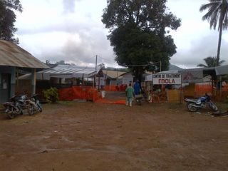 An Ebola treatment center in Guina.