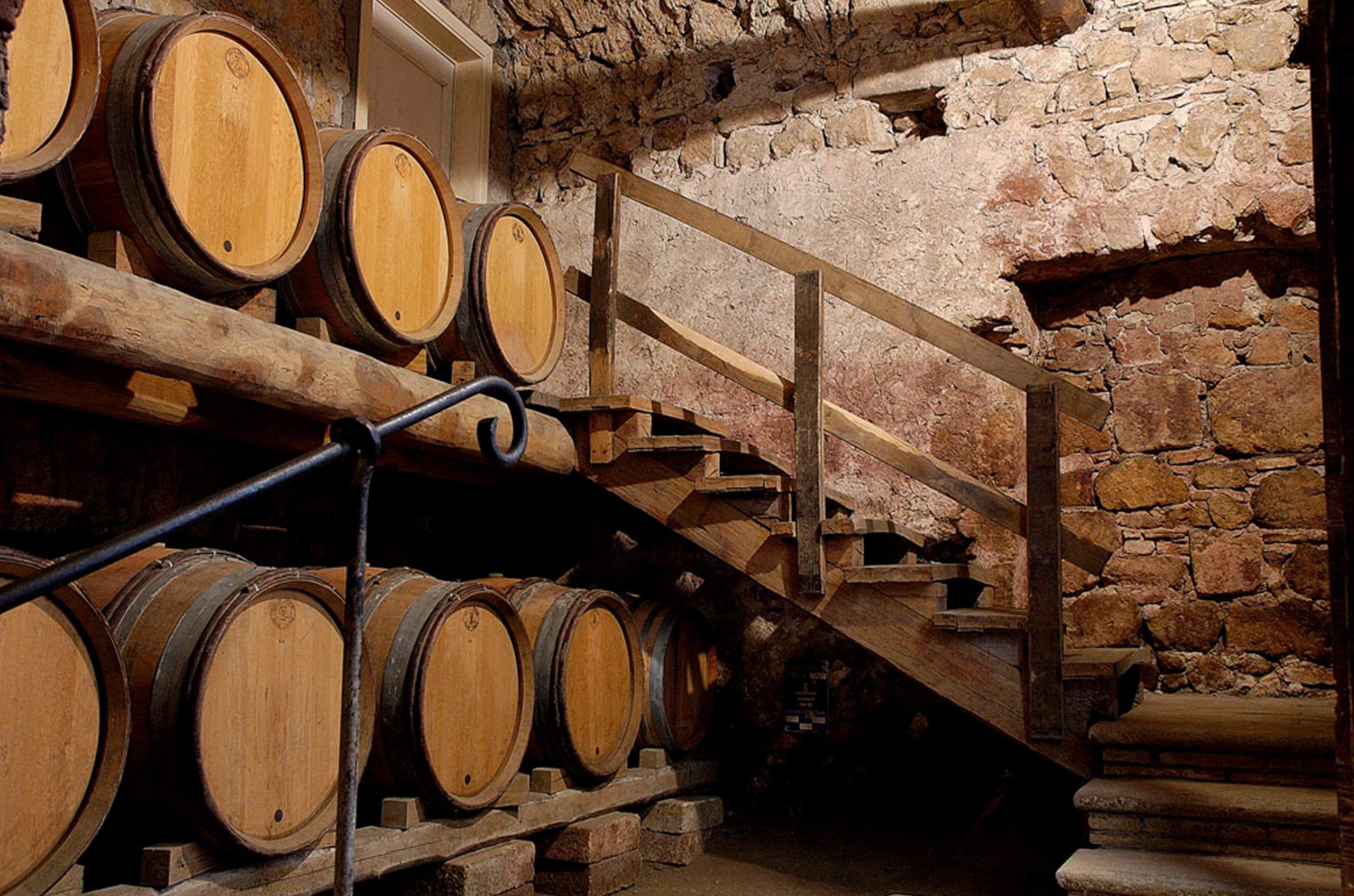 Barrels in a cellar