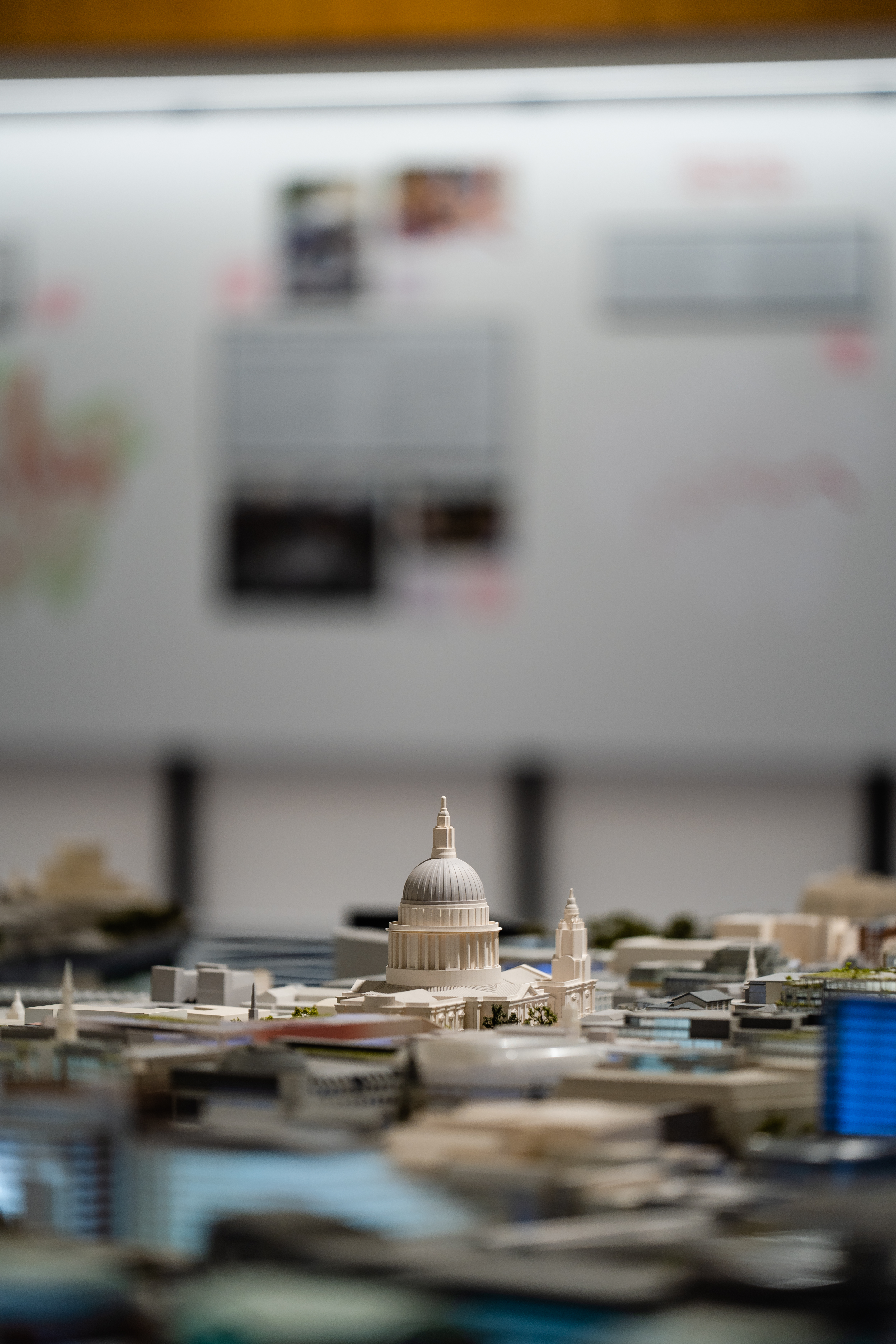 close up shots of model of London at LFA HQ in London