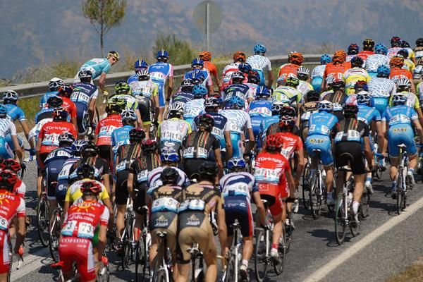 The Tour of Turkey peloton during stage two.