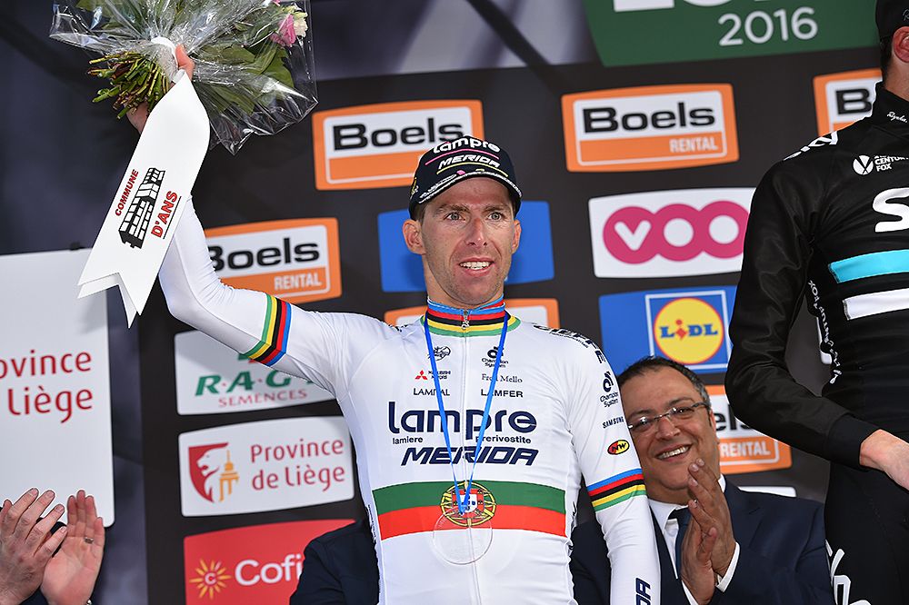 Rui Costa was third at Liege-Bastogne-Liege