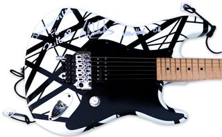 An Eddie Van Halen-played 2008 EVH Charvel Art Series guitar