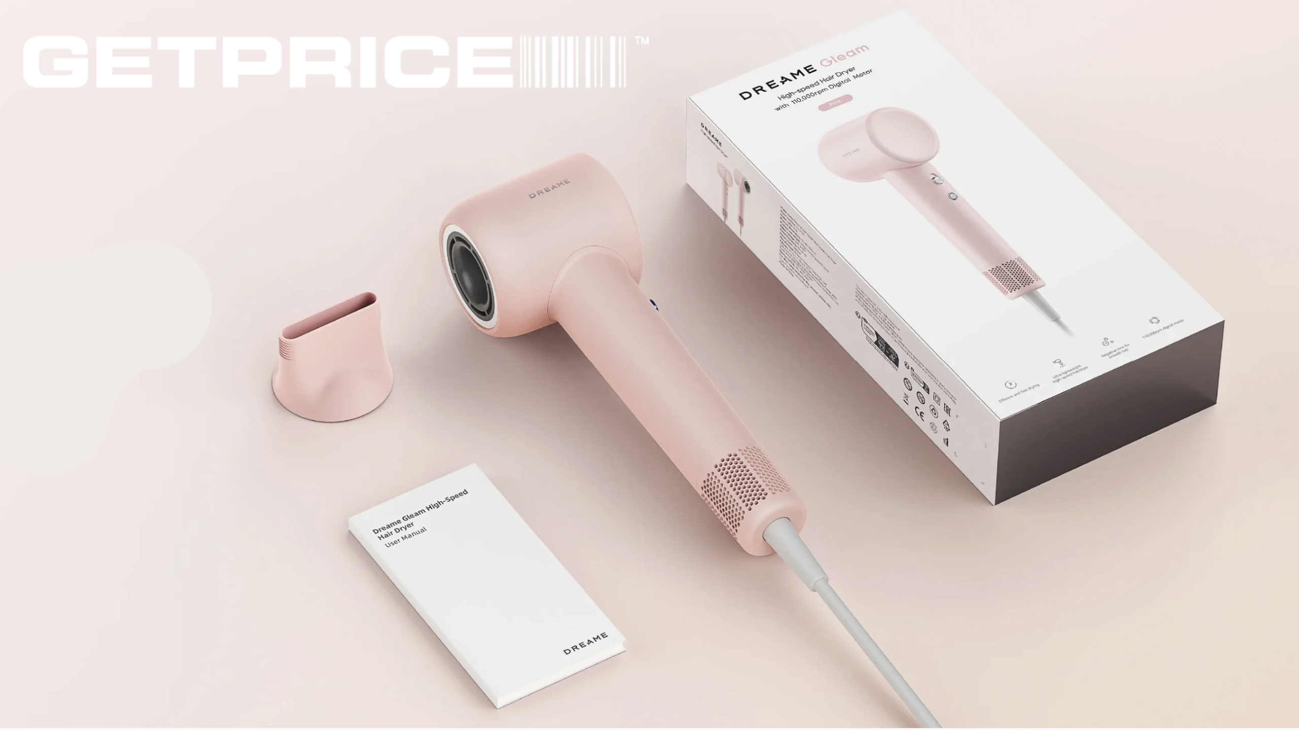 Getprice logo on Dreame Gleam hair dryer image