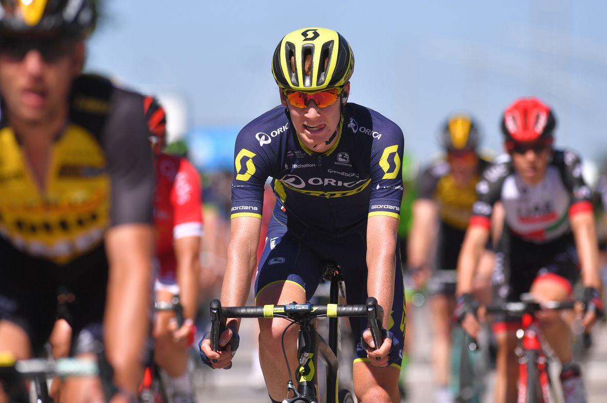 Jack Haig (Orica-Scott) crosses the line