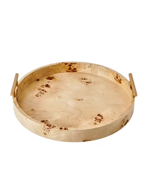 Burlwood Tabletop Tray