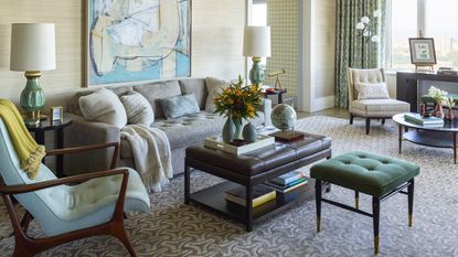 formal sitting room in NY apartment by Mendelson Group