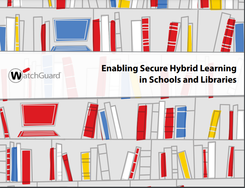 Whitepaper cover with title over a sketch of shelves with red, blue, white, and yellow books