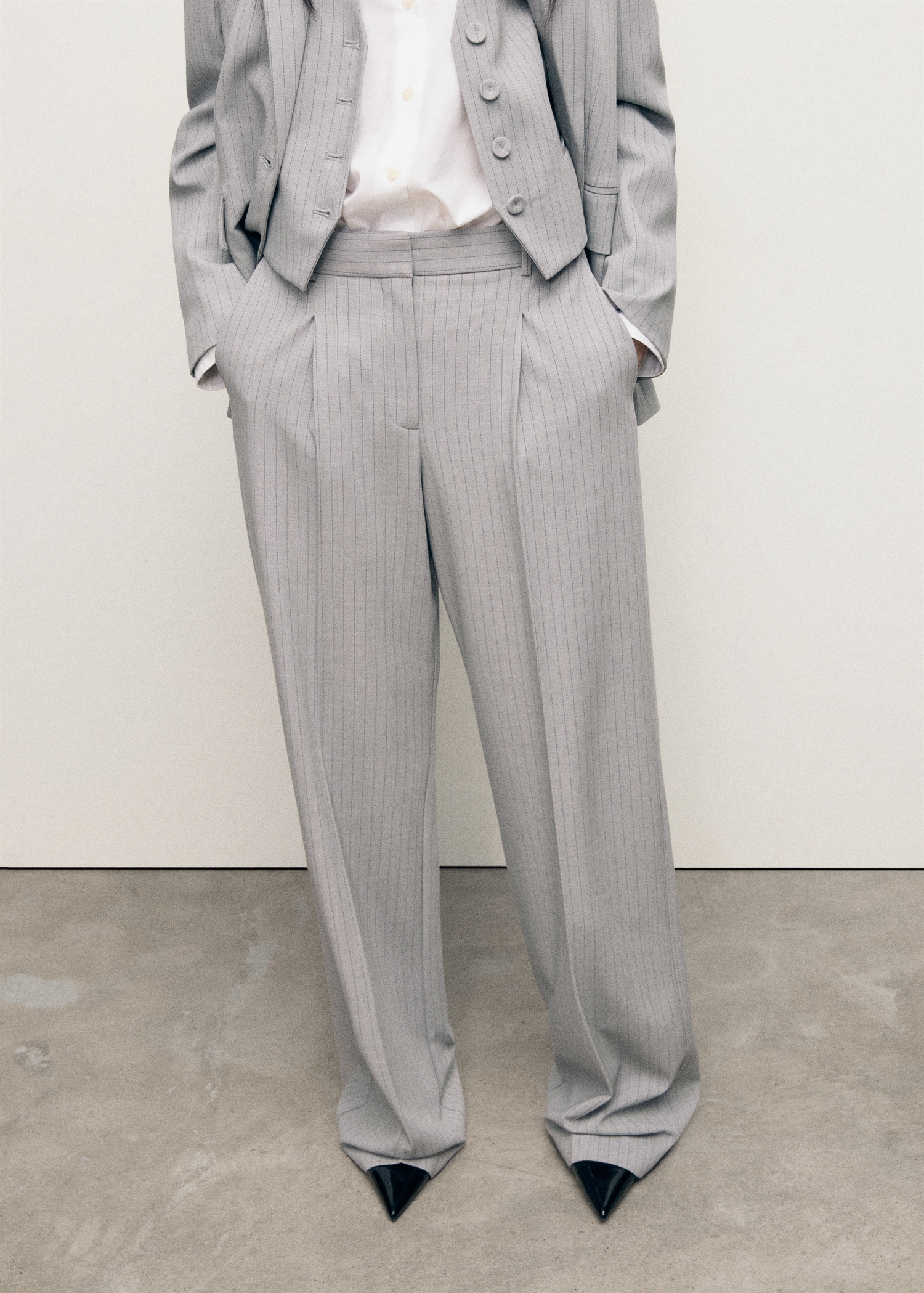 Pinstripe Suit Trousers - Women | Mango United Kingdom