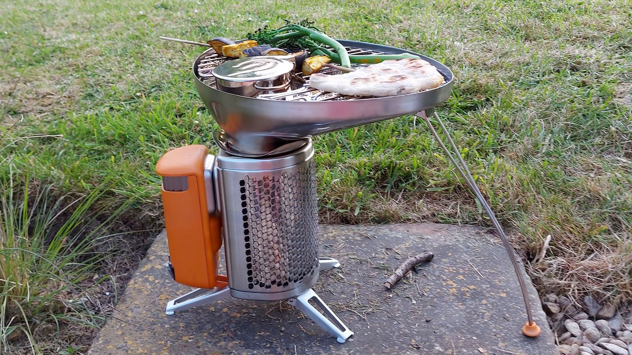 Food grilling on Biolite Campstove 2+