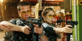 Brad Pitt as John Smith and Angelina Jolie as Jane Smith in Mr. and Mrs. Smith (2005)