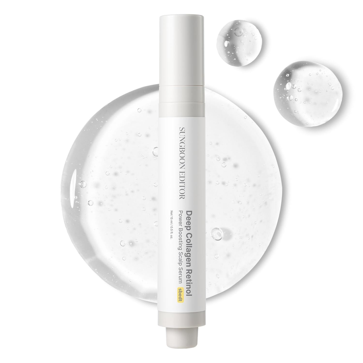 Sungboon Editor Deep Collagen Retinol Scalp Serum |roll-On Hair Growth&thickening Serum |dry, Itchy Scalp Treatment |caffeine +biotin +rosemary |stocking Stuffers for Women |korean Hair Care,0.5 Fl Oz