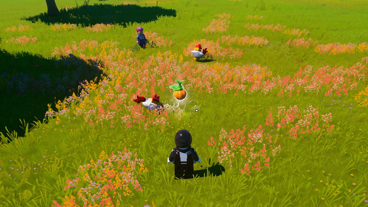 Lego Fortnite Fertilizer - A chicken eating