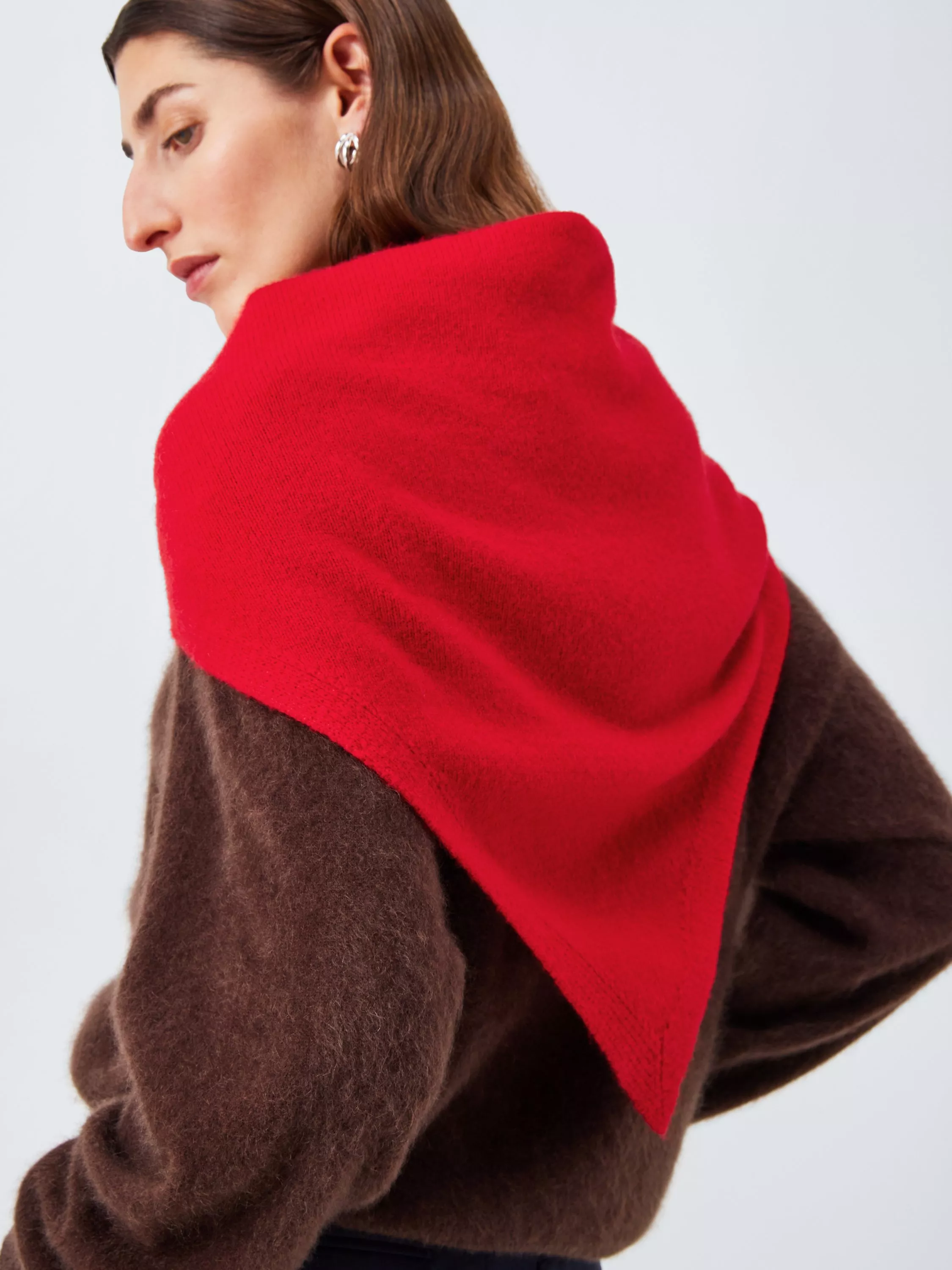 John Lewis Wool Blend Knit Bandana Scarf