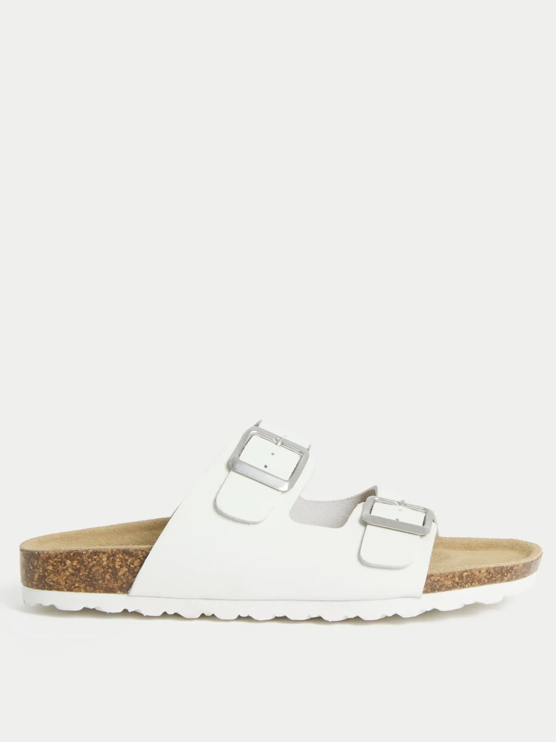 M&S Leather Buckle Footbed Mules cut out 