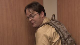 Dwight in the corner in The Office