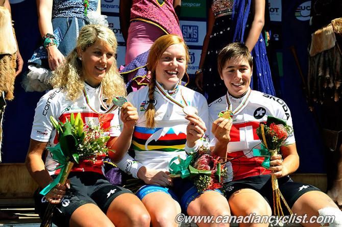 Jolanda Neff, Alexandra Engen, Linda Indergand show off their hardware