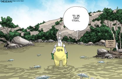Editorial cartoon U.S. Toxic Spill EPA