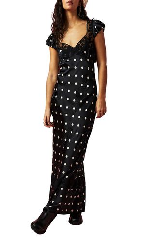 Butterfly Babe Polka Dot Cutout Maxi Dress