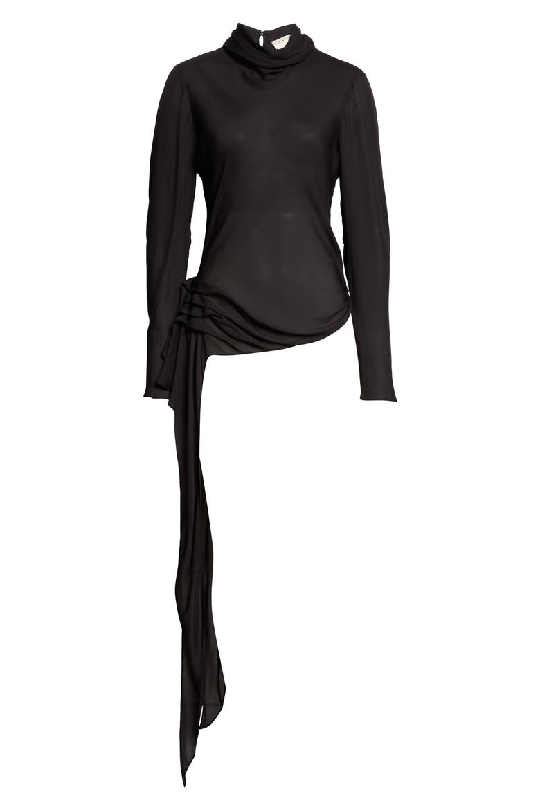 Ornella Draped Silk Georgette Top