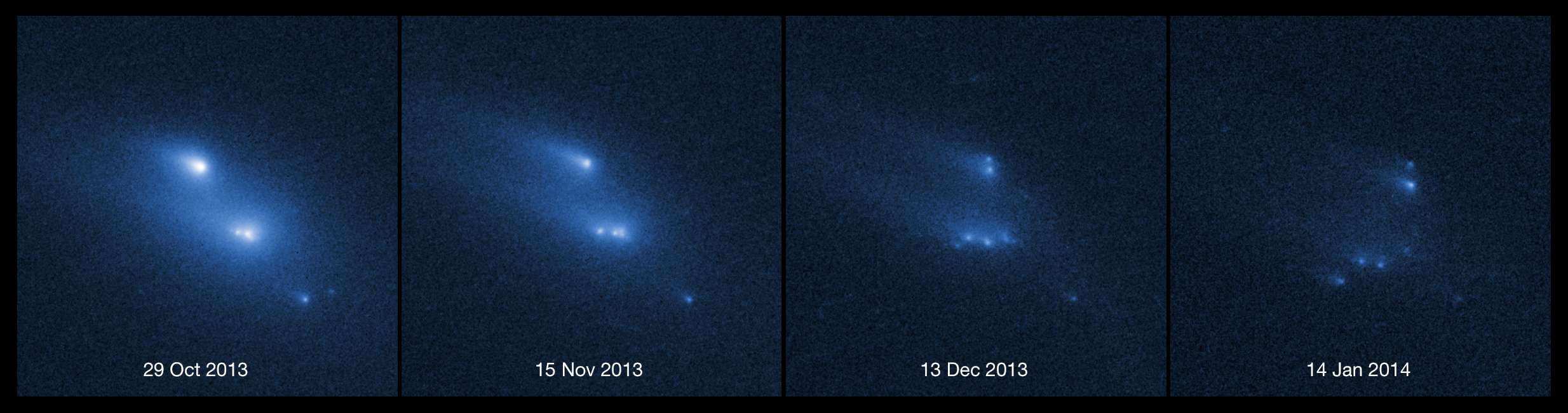 An asteroid breakup