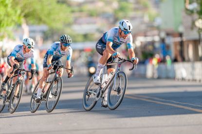 Cyclists racing in the Tour of the Gila 2025