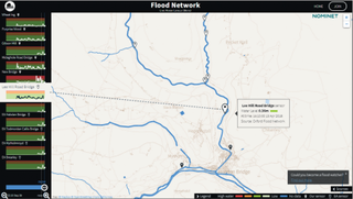 The Calderdale Flood Network allows water levels in the valley and surrounding hills to be monitored via a web interface