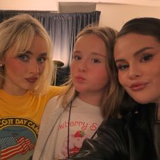 Sabrina Carpenter poses with Selena Gomez