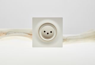 Electric socket made of discarded bones by Souhaïb Ghanmi