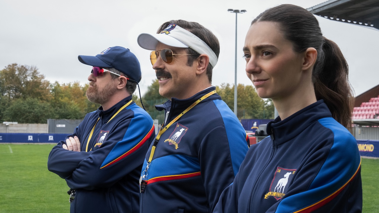 Ted, Coach Beard and female coach in Ted Lasso Season 4