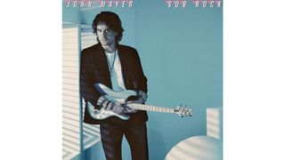 John Mayer poses with one of his signature PRS Silver Sky guitars on the cover of his upcoming album, 'Sob Rock'