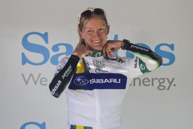Ruth Corset (Pensar SPM) all smiles as National Road Series leader