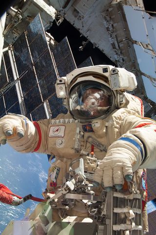 Yurchikhin During Spacewalk