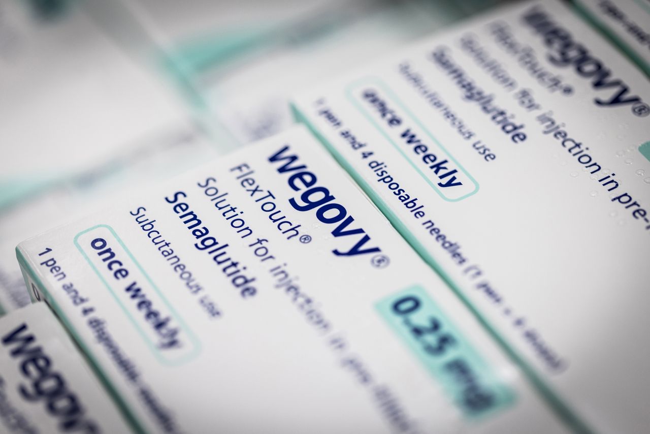 Packets of Wegovy at the Novo Nordisk A/S production facilities